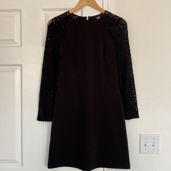 Tommy Hilfiger little black dress with long sleeves lace sleeves. - Picture 1 of 16